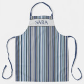 Paarse en grijze strepen schort (Voorkant)