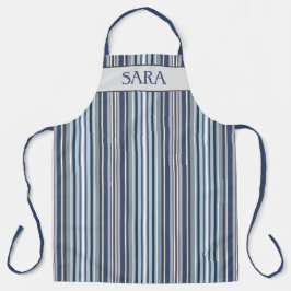 Paarse en grijze strepen schort