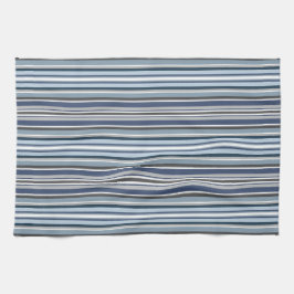 Paarse en grijze strepen theedoek