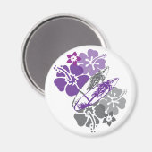 Paarse en Grijze Surven Boards Magneet (Voorkant / Achterkant)