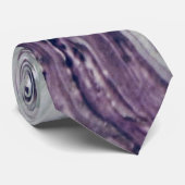 Paarse en Grijze Swirl Abstracte Stroom het Schild Stropdas (Opgerold)