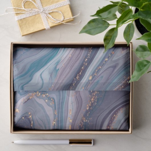 Paarse en grijze vloeibare marmer tissuepapier (Geschenk)