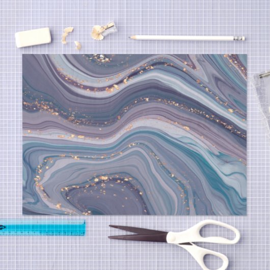 Paarse en grijze vloeibare marmer tissuepapier (Craft)