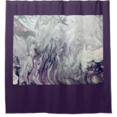 Paarse en grijze vochtige wervelbedschilderingen douchegordijn (Voorkant)