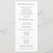 Paarse en Grijze Waterverf Bloemen Huwelijk Progra Programmakaart (Achterkant)