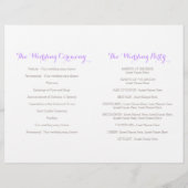 Paarse en grijze waterverf groot trouwprogramma (Achterkant)