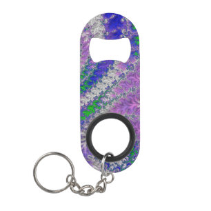 Paarse en groen fractal mini flessenopener