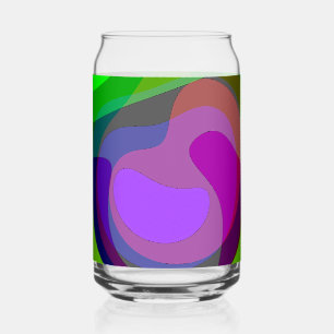 Paarse en groene 403 blikvorm glas