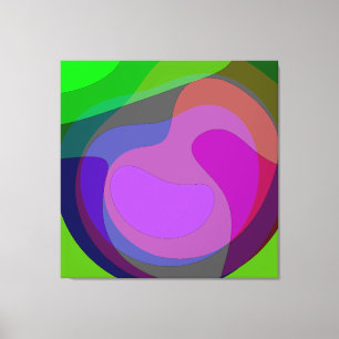 Paarse en groene 403 canvas afdruk