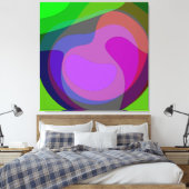 Paarse en groene 403 canvas afdruk (Insitu (Slaapkamer))
