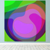 Paarse en groene 403 canvas afdruk (Insitu (Houten vloer))