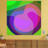 Paarse en groene 403 canvas afdruk (Insitu (Woonkamer))