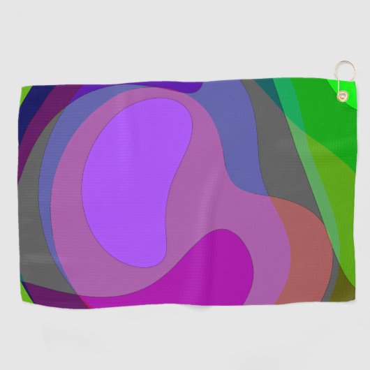 Paarse en groene 403 golfhanddoek (Horizontaal)