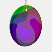 Paarse en groene 403 keramisch ornament (Rechts)