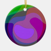 Paarse en groene 403 keramisch ornament (Voorkant)