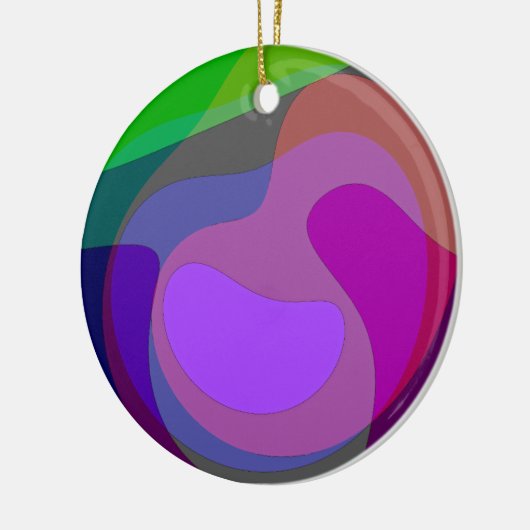 Paarse en groene 403 keramisch ornament (Links)