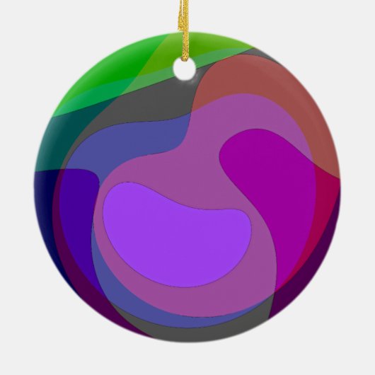 Paarse en groene 403 keramisch ornament (Achterkant)