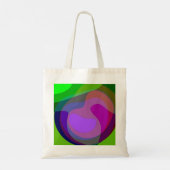 Paarse en groene 403 tote bag (Achterkant)