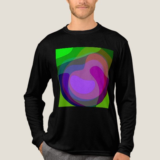 Paarse en groene 403 Tri-Blend shirt (Voorkant volledig)