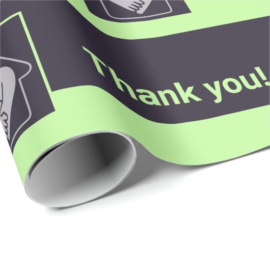 Paarse en groene aangepaste Logo & bedankt dat u P Cadeaupapier (Rol Hoek)