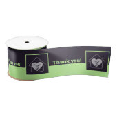 Paarse en groene aangepaste Logo Hartelijk dank Satijnen Lint (Spoel)