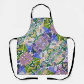 Paarse en groene Abstracte afdruk Schort (Voorkant)