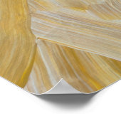 Paarse en groene abstracte penseelstreekpatroon poster (Hoek)