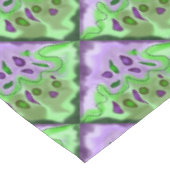 Paarse en groene Abstracte vierkantjes Tafel Tafelkleed (Gekanteld)