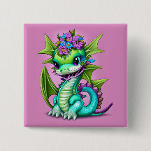 Paarse en groene Baby Dragon