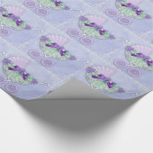 Paarse en groene babyshower inpakpapier (Hoek)
