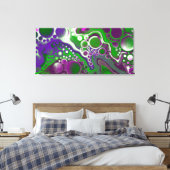 Paarse en groene blauwe kunst canvas afdruk (Insitu (Slaapkamer))