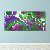 Paarse en groene blauwe kunst canvas afdruk (Insitu (Houten vloer))