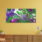 Paarse en groene blauwe kunst canvas afdruk (Insitu (Woonkamer))