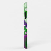 Paarse en groene blauwe kunst Case-Mate iPhone case (Achterkant/rechts)