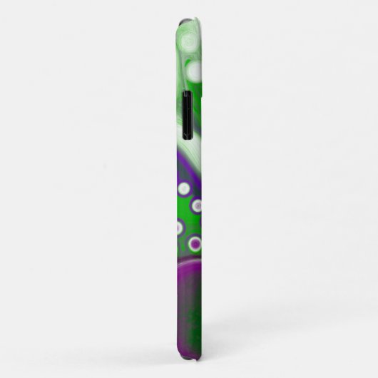 Paarse en groene blauwe kunst Case-Mate iPhone case (Achterkant/rechts)