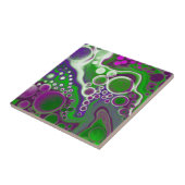 Paarse en groene blauwe kunst tegeltje (Zijkant)