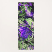 Paarse en groene blauwe Lotus Yogamat (Voorkant)