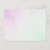 Paarse en Groene Bloemen Bruidsmeisje Uitnodiging (Achterkant)