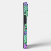 Paarse en groene bloemen Case-Mate iPhone case (Achterkant / Rechts)