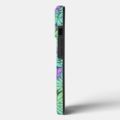 Paarse en groene bloemen Case-Mate iPhone case (Achterkant / Links)