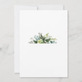 paarse en groene bloemeneenvoudige baby shower kaart (Achterkant)