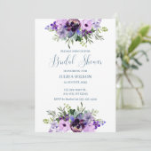 Paarse en groene bloemige elegante vrijgezellenfee kaart (Staand voorkant)