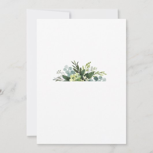 Paarse en groene bloemige elegante vrijgezellenfee kaart (Achterkant)