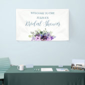 paarse en groene bloemige Vrijgezellenfeest Welkom Spandoek (Beurs)