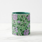 Paarse en groene bloempatroon mok (Midden)