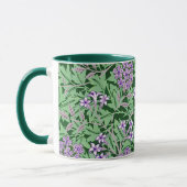Paarse en groene bloempatroon mok (Links)