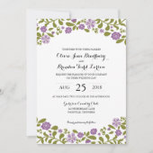 Paarse en groene bloesems bloesems | Weddenschap Kaart (Voorkant)