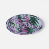 Paarse en groene Borden - Abstracte papierdiskette Papieren Bordje (Gekanteld)