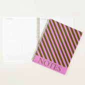Paarse en groene diagonale streep Modern Minimalis Planner (Display)