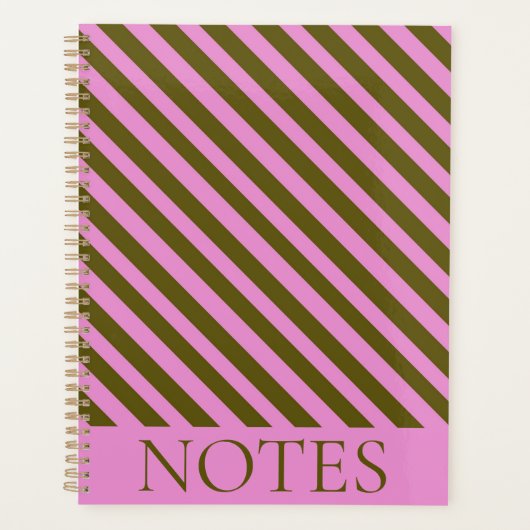 Paarse en groene diagonale streep Modern Minimalis Planner (Voorkant)